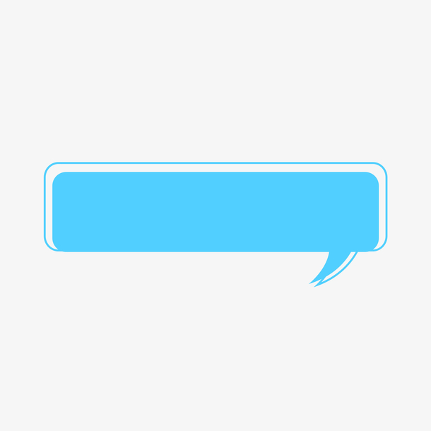 手绘蓝色对话框PNG素材，高清透明免抠元素，设计必备下载
