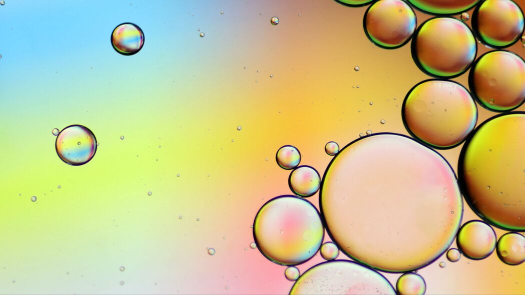 气泡 水 梯度 彩色 4k壁纸 3840x2160