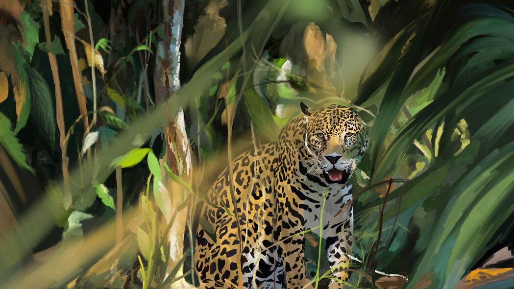 豹子 大猫 捕食者 艺术 4k壁纸 3840x2160