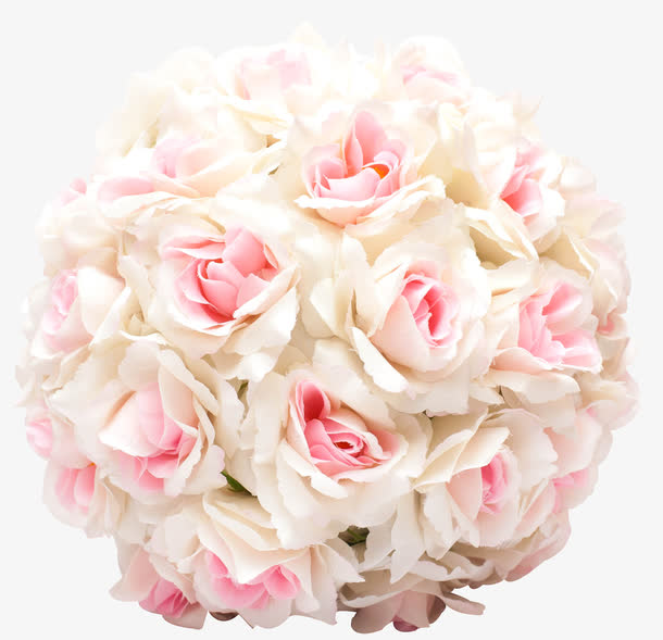 婚礼捧花粉色玫瑰花花球