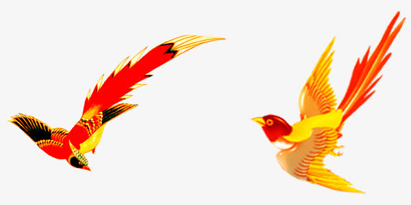 中国风金黄喜鹊鸟