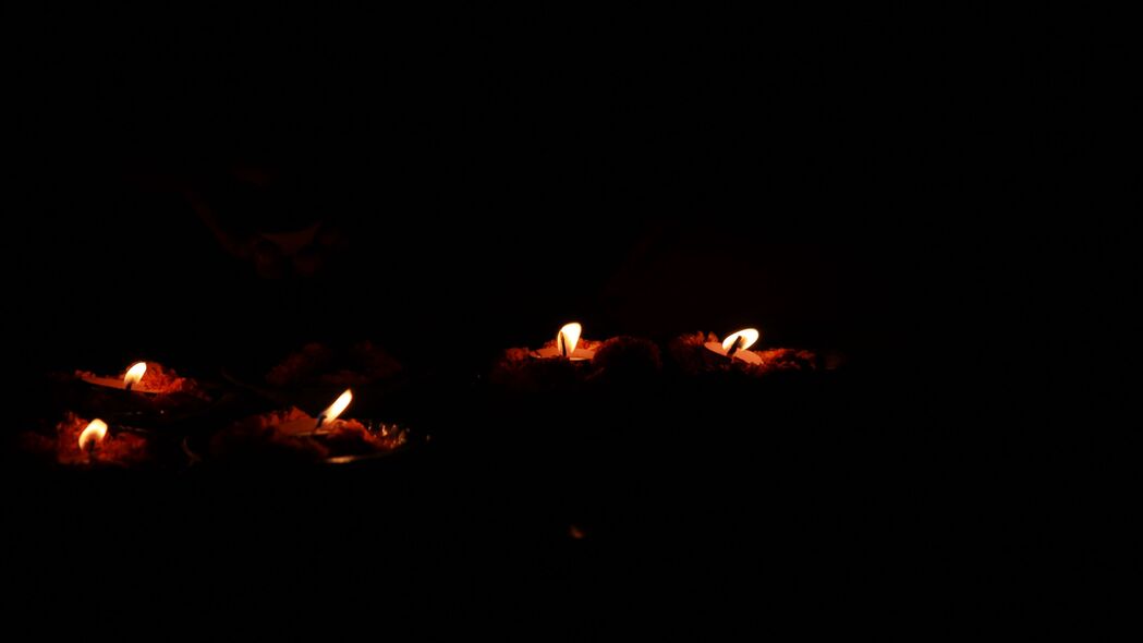 蜡烛 火 火焰 黑色 4k壁纸 3840x2160