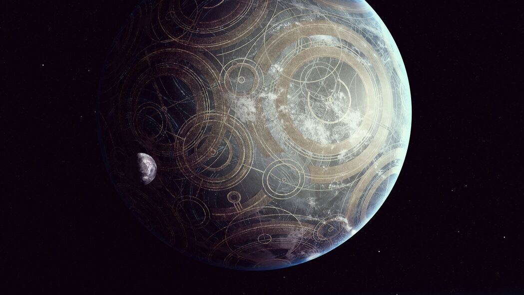 行星 球 圆 图案 空间 4k壁纸 3840x2160