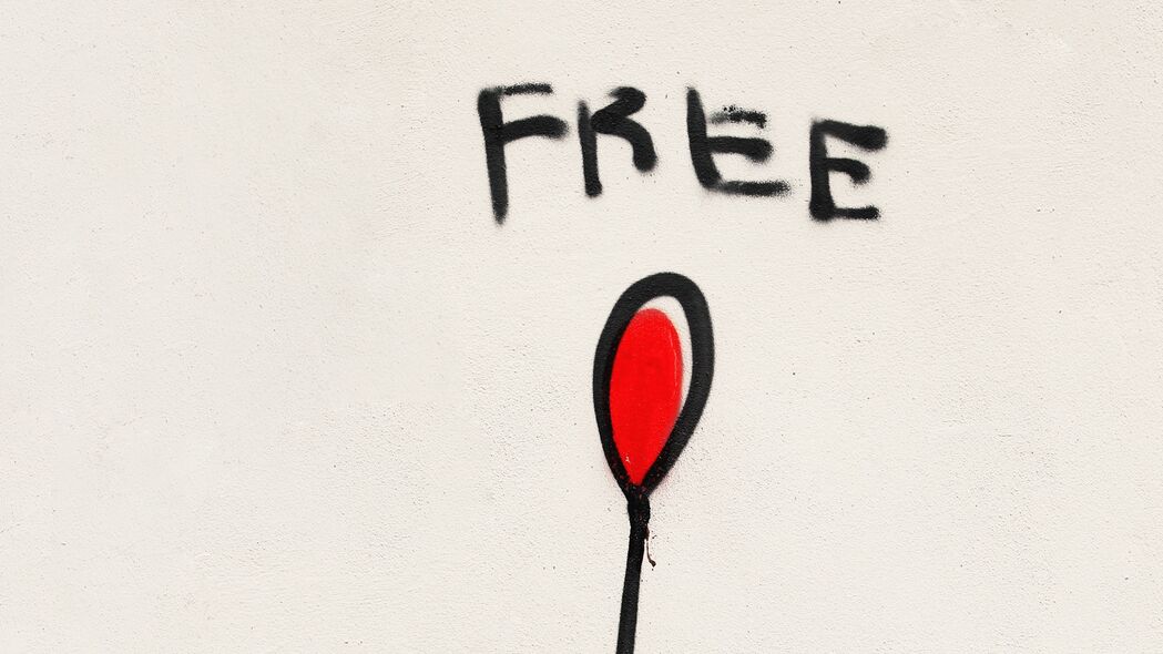 自由 标志 气球 女孩 4k壁纸 3840x2160