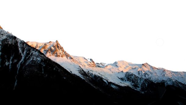 阿尔卑斯山勃朗峰雪山美景，高清PNG透明背景图片，摄影风景PSD设计素材免费下载