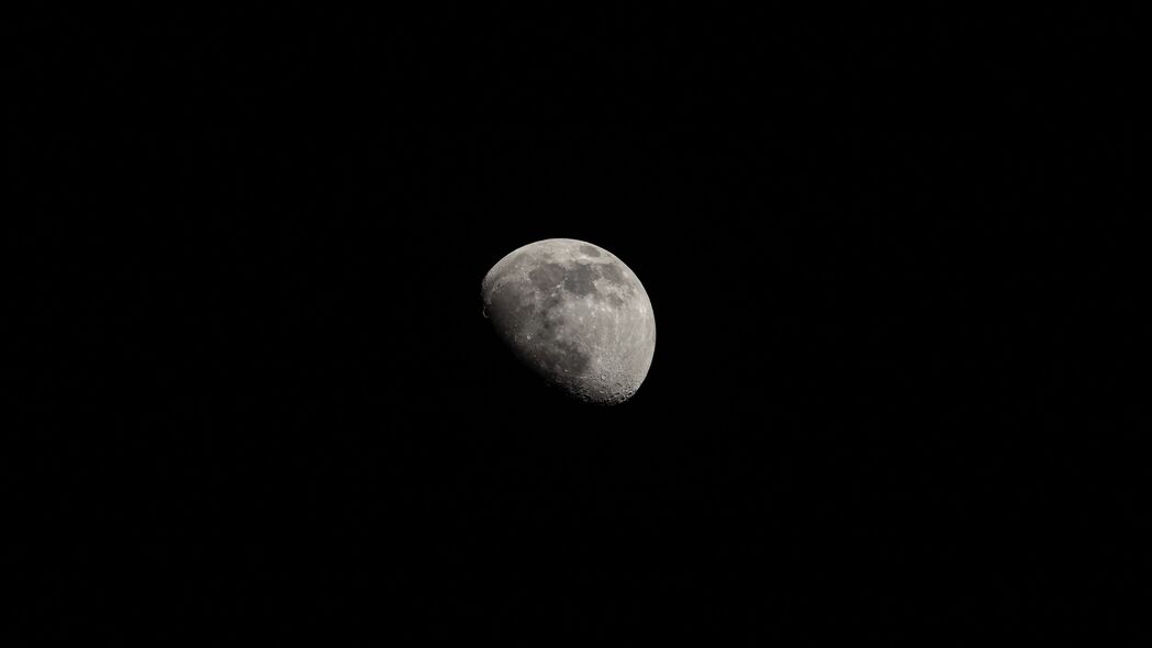 月亮 夜晚 黑色 背景 4k壁纸 3840x2160