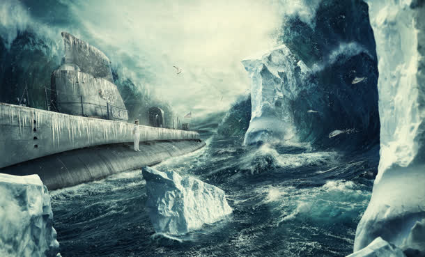 高清摄影合成效果冰河时代环境渲染