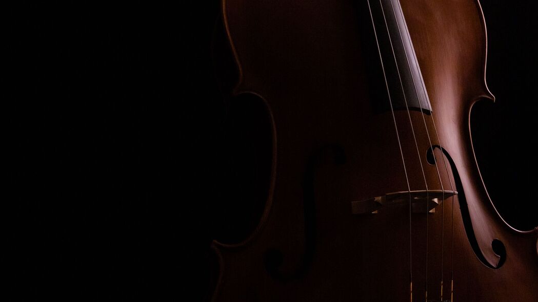 大提琴 乐器 深色 4k壁纸 3840x2160