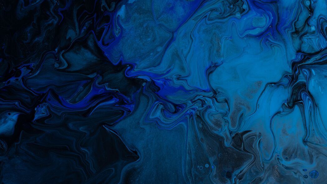 抽象 污渍 黑色 蓝色 4k壁纸 3840x2160