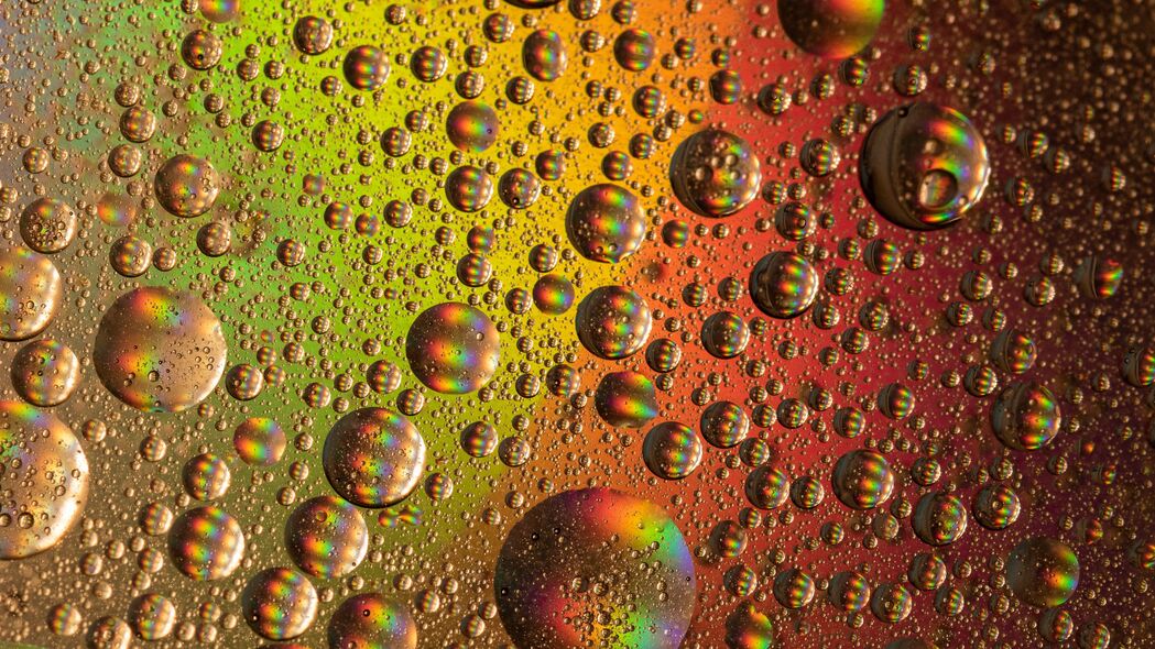 抽象 水滴 气泡 彩色 4k壁纸 3840x2160