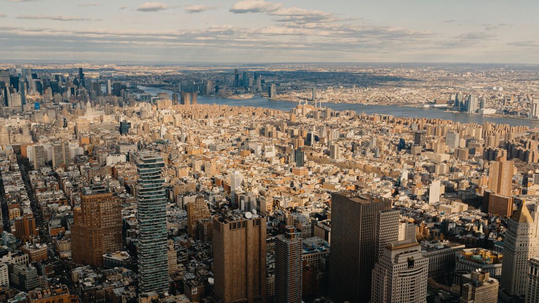 城市 大都市 鸟瞰图 建筑物 纽约 4k壁纸 3840x2160