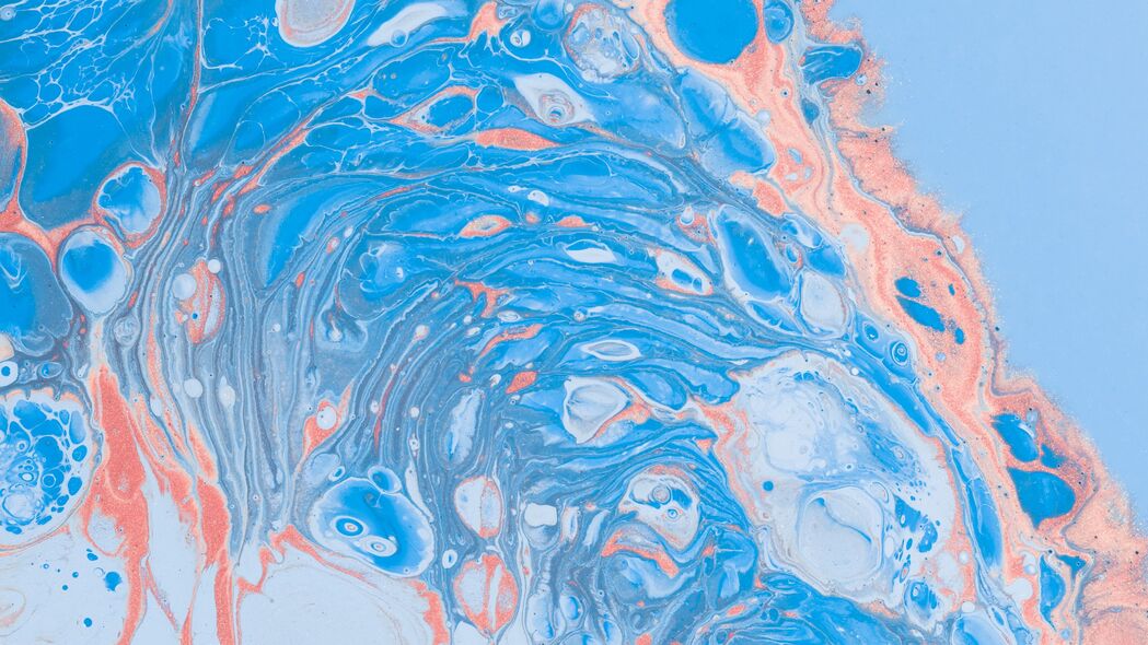 离婚 抽象 粉红色 蓝色 油漆 4k壁纸 3840x2160