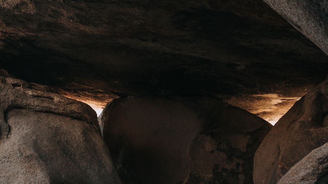 石头 洞穴 方块 4k壁纸 3840x2160
