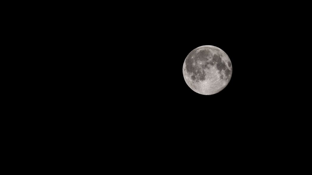 月亮 夜晚 黑色背景 4k壁纸 3840x2160