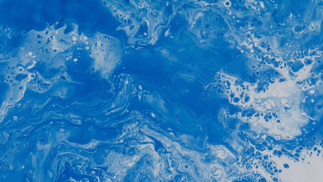 污渍 液体 油漆 抽象 蓝色 4k壁纸 3840x2160