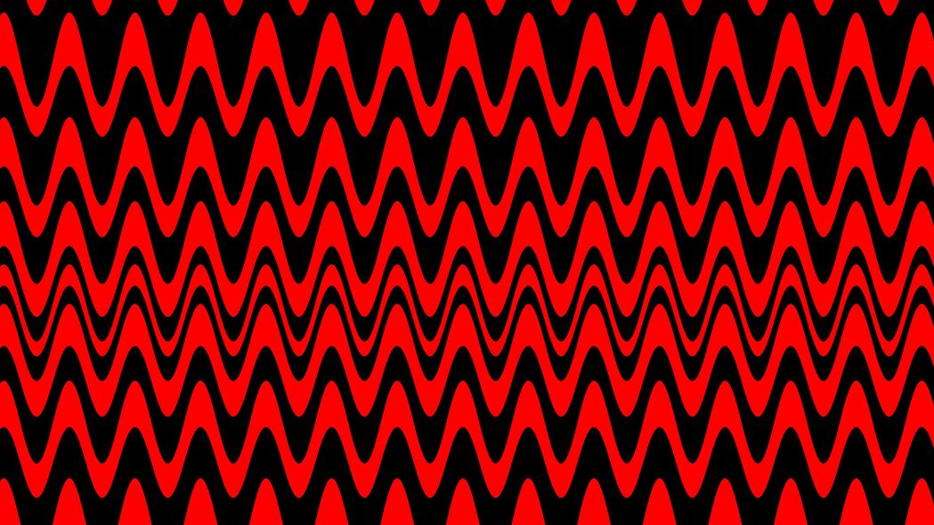 抽象 波浪 红色 黑色 4k壁纸 3840x2160