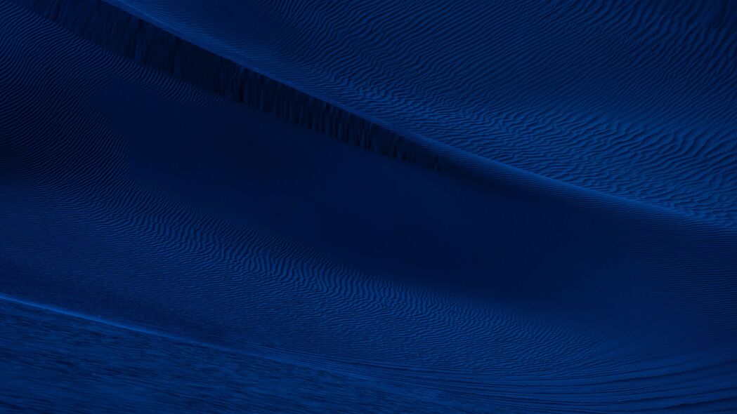 沙漠 沙子 沙丘 深色 蓝色 4k壁纸 3840x2160