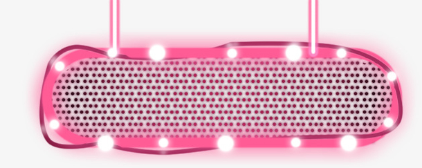 粉色霓虹灯牌子对话框展示牌