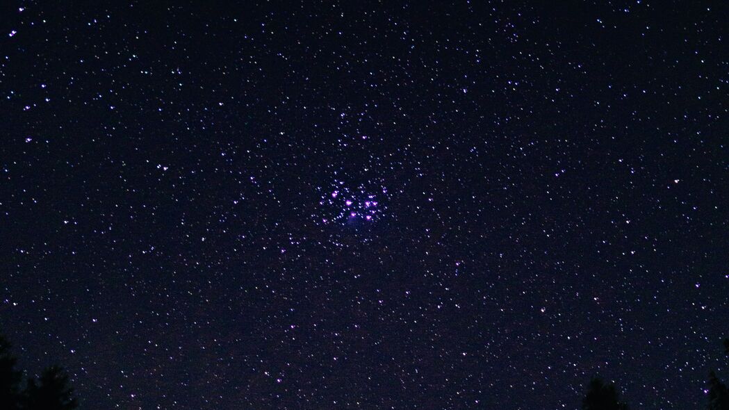 夜空璀璨星光，超清4K黑暗壁纸，3840x2160高清背景图片免费下载