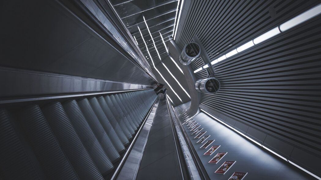 自动扶梯 地铁 隧道 4k壁纸 3840x2160