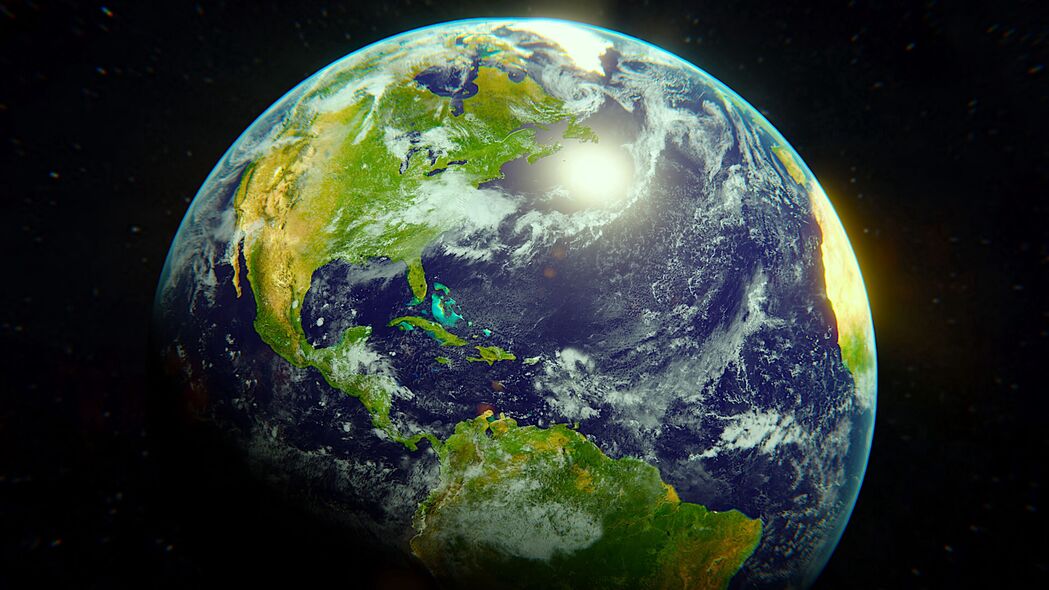 行星 地球 表面 大气层 太空 4k壁纸 3840x2160