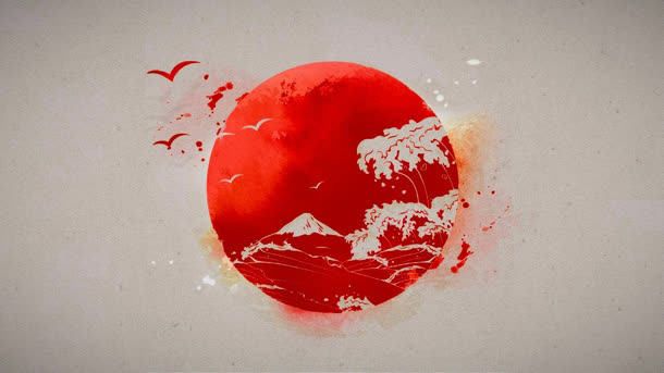 中国风大红色地球壁纸