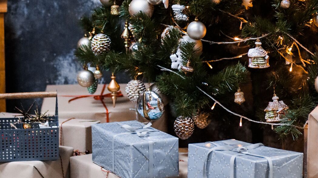 树 装饰 礼物 新年 圣诞 4k壁纸 3840x2160