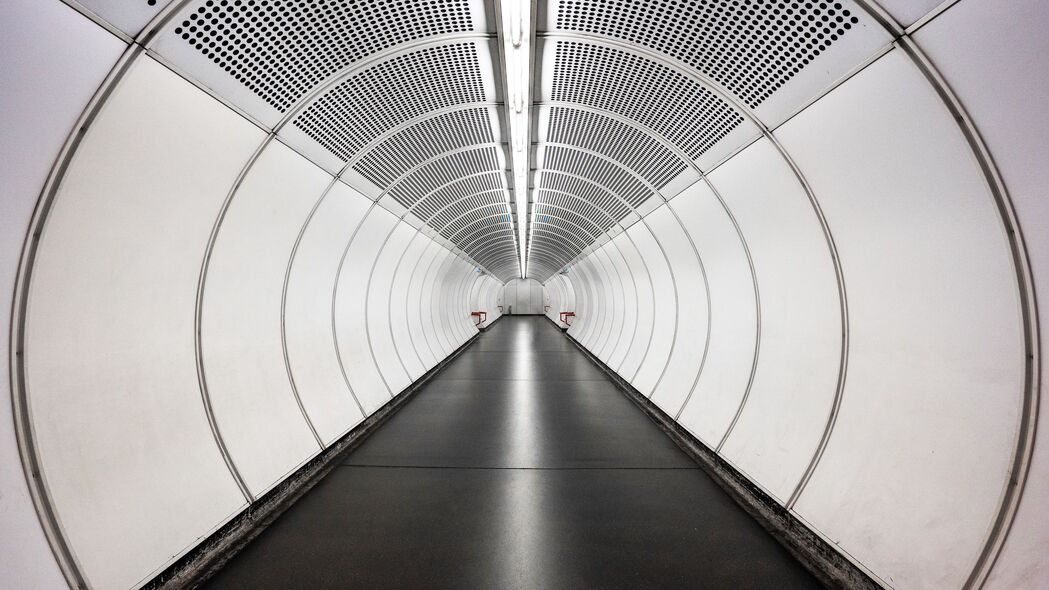 隧道 走廊 白色 4k壁纸 3840x2160