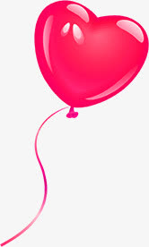 粉色节日卡通可爱爱心气球