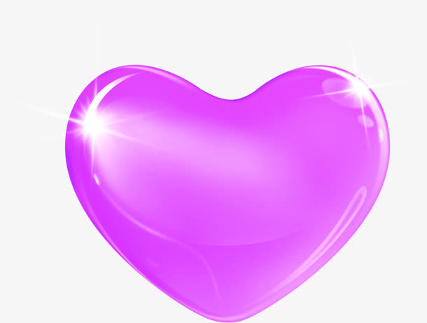 紫色珠光爱心七夕