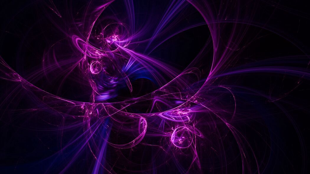 3840x2160 分形 射线 辐射 紫色 抽象壁纸 背景