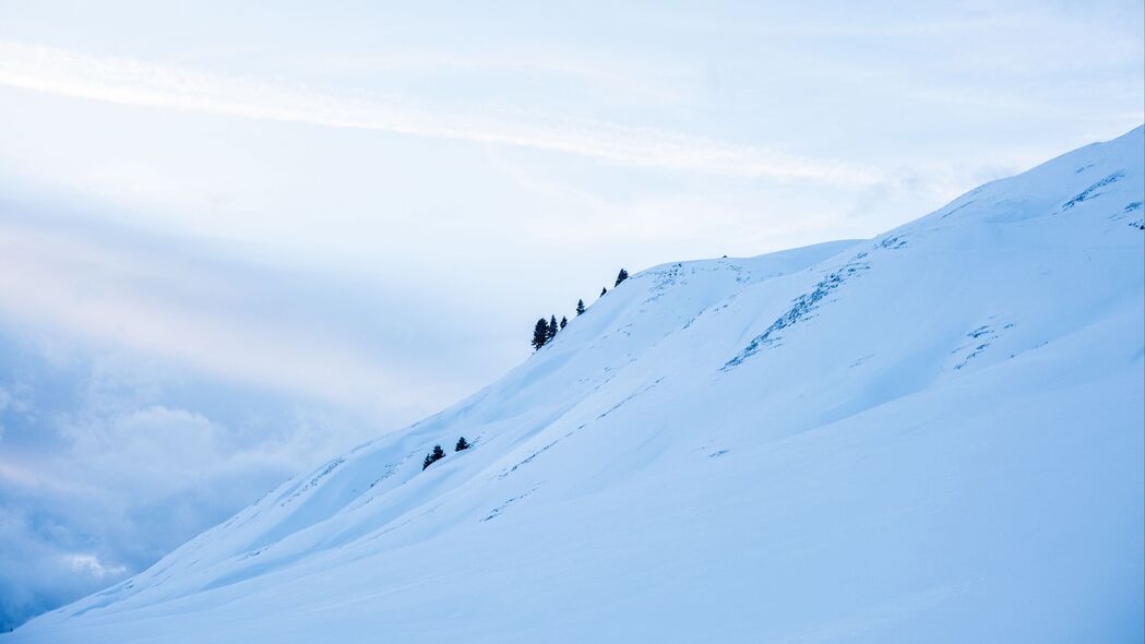 山 雪 斜坡 风景 冬季 4k壁纸 3840x2160