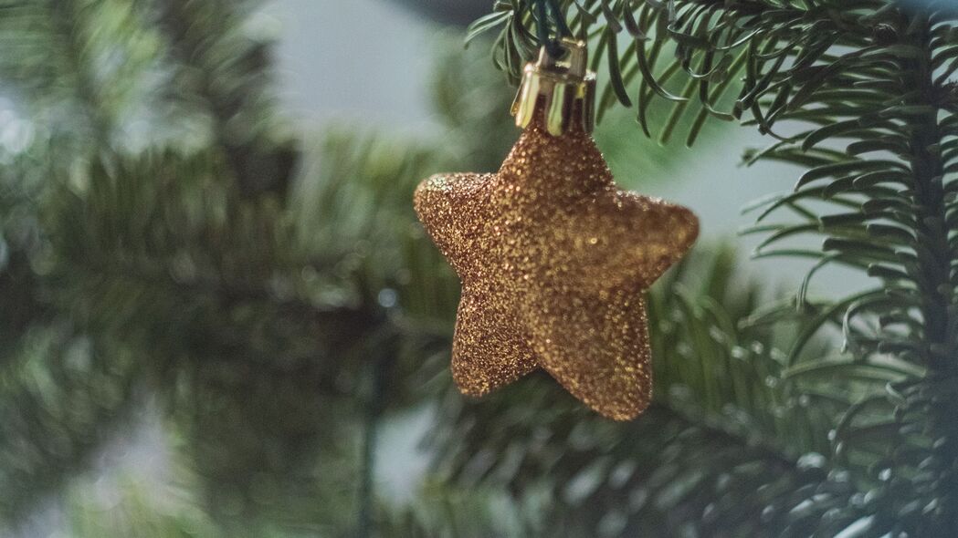 树 星星 装饰 新年 圣诞 4k壁纸 3840x2160