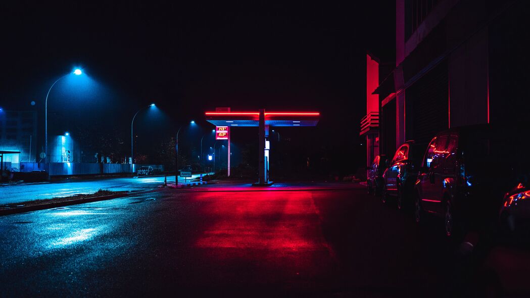 夜城霓虹，璀璨街道4K夜景壁纸，高清3840x2160背景图片免费下载