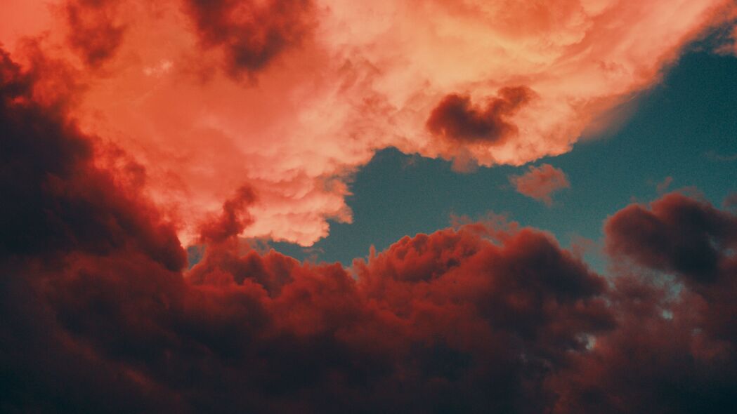 云 深色 红色 天空 黄昏 4k壁纸 3840x2160