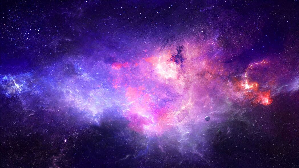 3840x2160 星云 星系 光 辉光 太空壁纸 背景