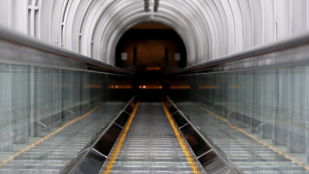 自动扶梯 隧道 地铁 地下 室内 4k壁纸 3840x2160