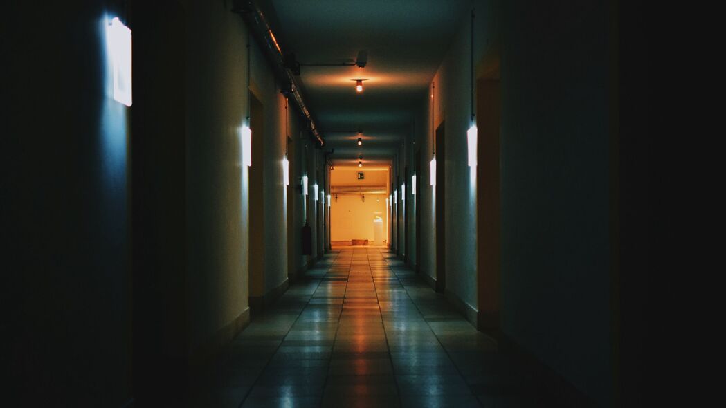 走廊 黑暗 建筑 照明 4k壁纸 3840x2160