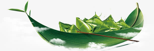 绿色天然粽子龙舟