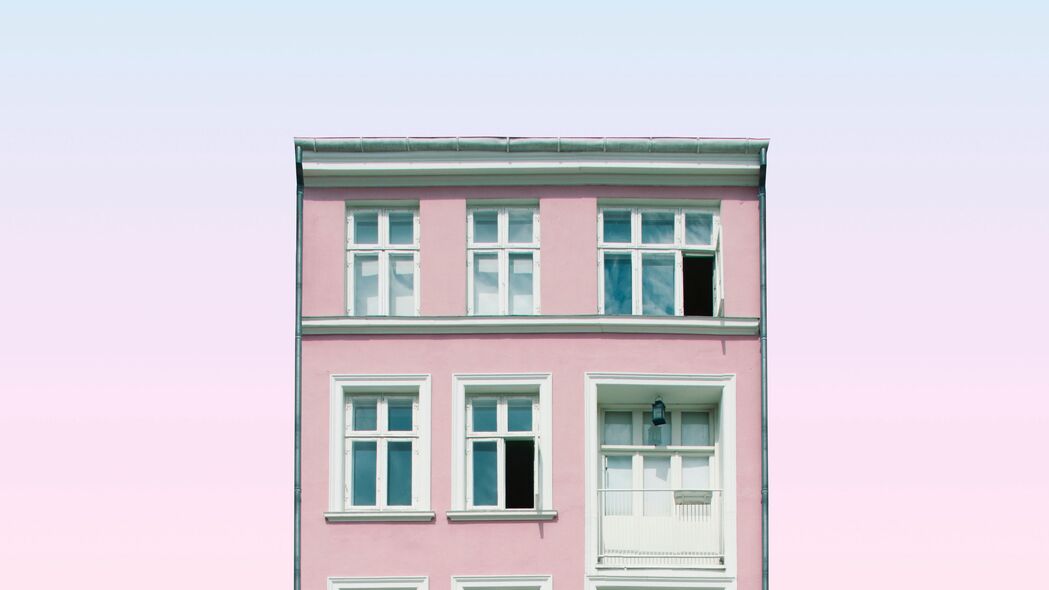 建筑 立面 粉红色 建筑 极简主义 4k壁纸 3840x2160