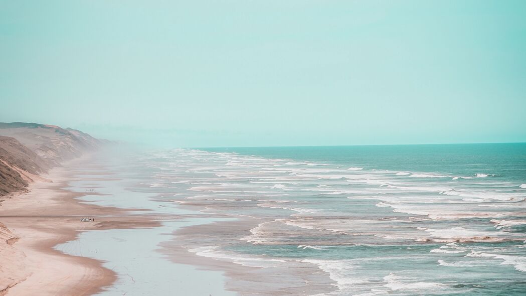 海滩 海岸 海浪 水 沙子 4k壁纸 3840x2160
