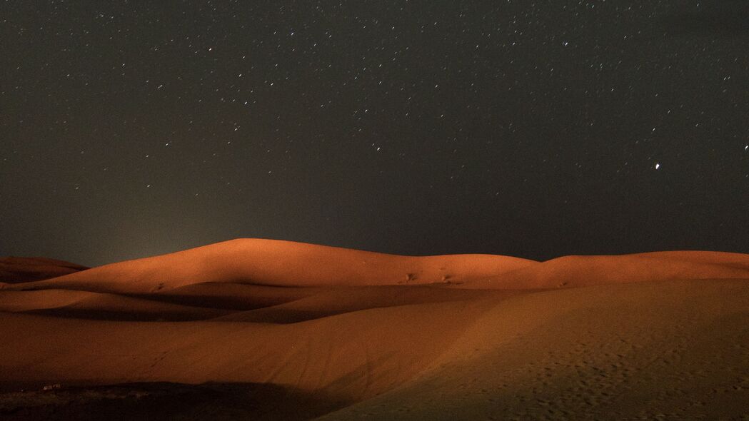 沙漠 夜晚 星空 沙丘 沙子 4k壁纸 3840x2160