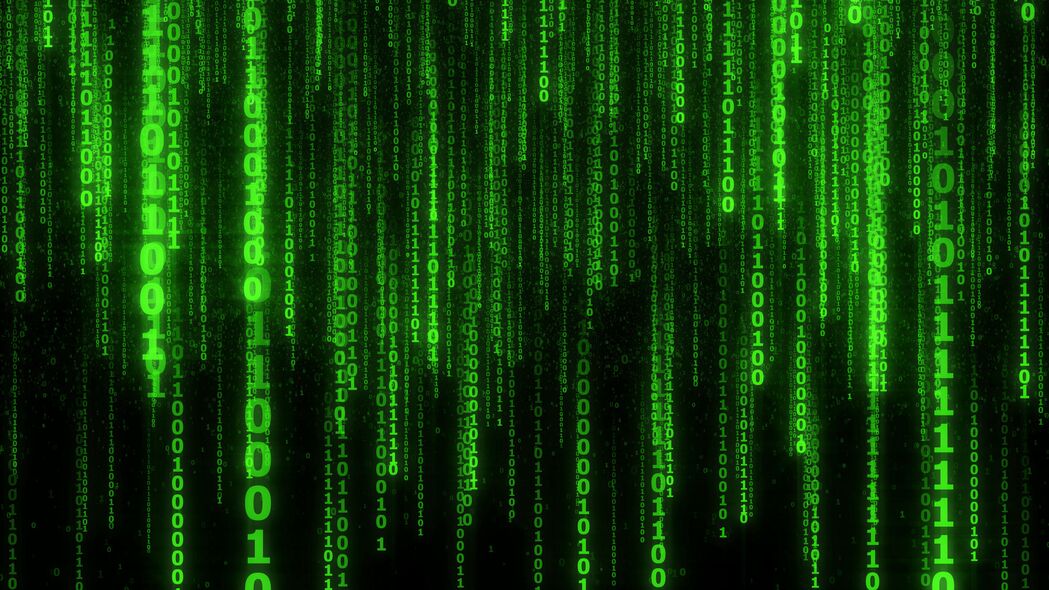 二进制代码 代码 数字 绿色 发光 4k壁纸 3840x2160