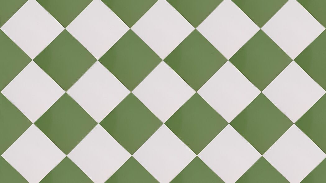 瓷砖 绿色 白色 方形 4k壁纸 3840x2160