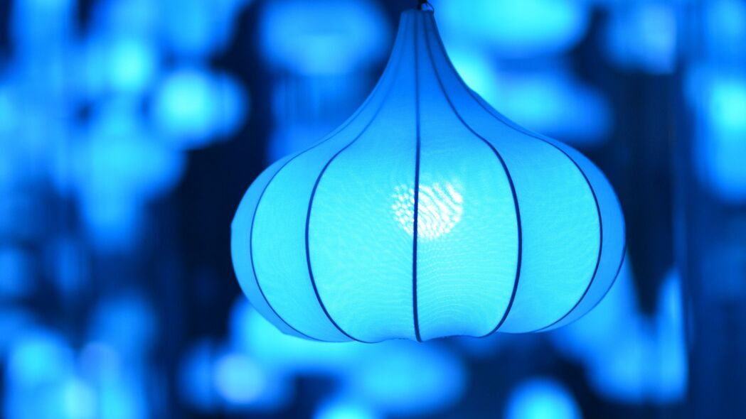 灯 灯罩 照明 蓝色 4k壁纸 3840x2160