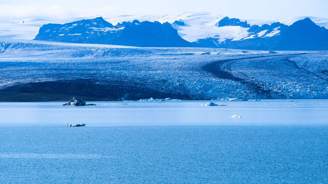 海 冰 冰川 海岸 山脉 风景 4k壁纸 3840x2160