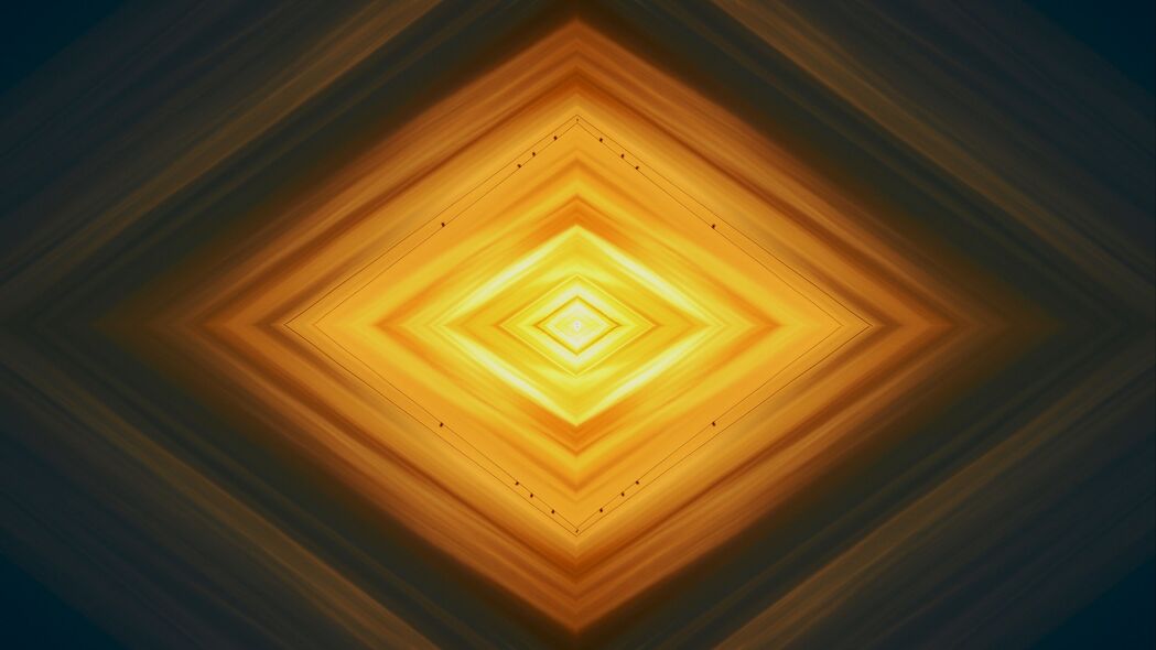 菱形 反射 对称 发光 抽象 4k壁纸 3840x2160