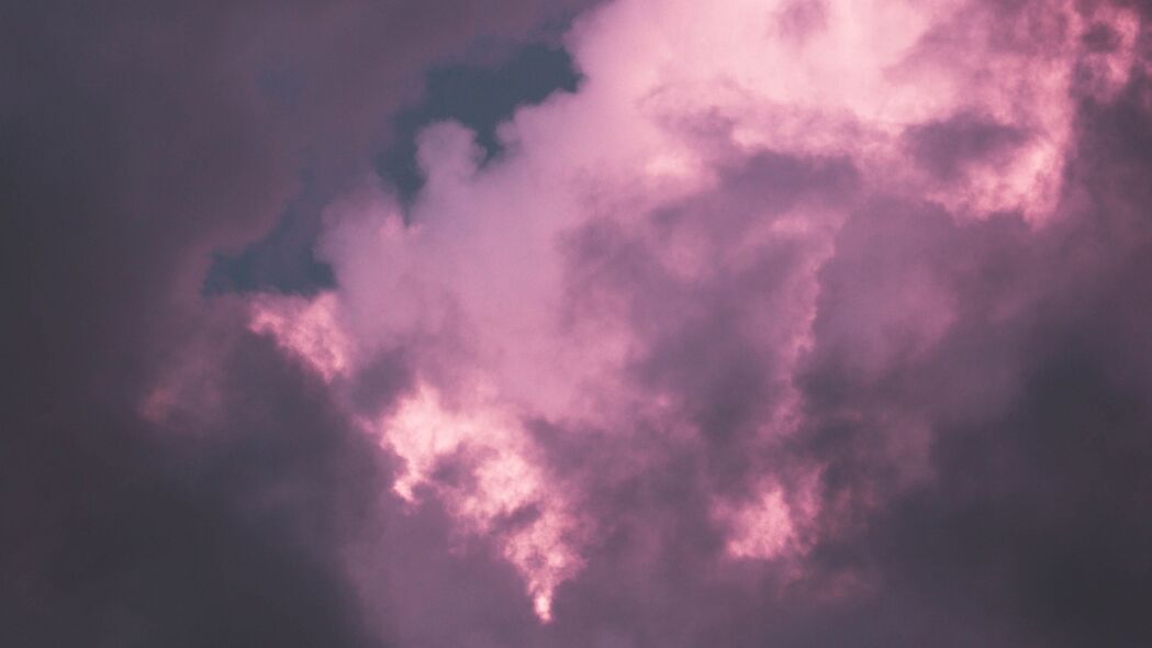 云 天空 紫色 阴影 氛围 4k壁纸 3840x2160