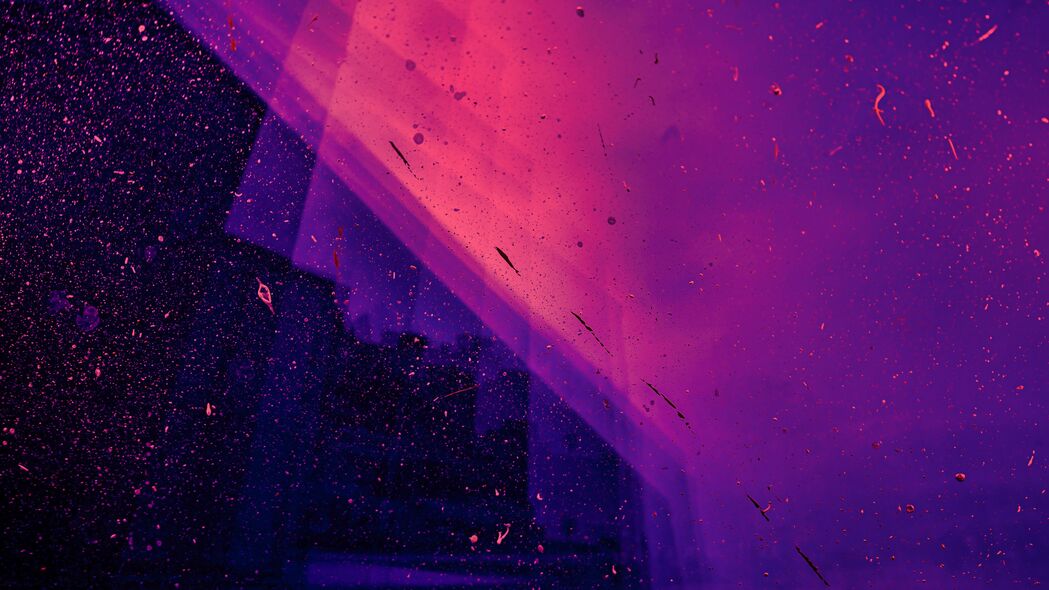 飞溅 斑点 表面 淡紫色 反射 4k壁纸 3840x2160