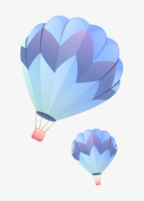 卡通漂浮热气球